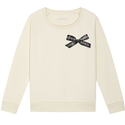 BOW SWEATSHIRT WIDE NECK