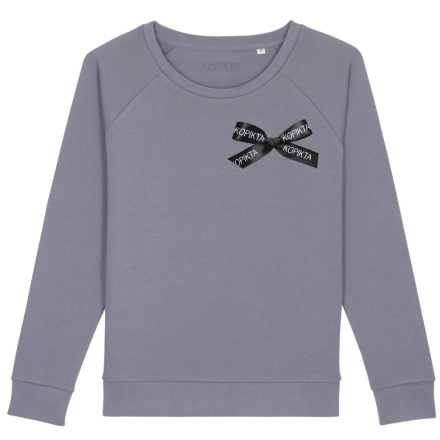 BOW SWEATSHIRT WIDE NECK